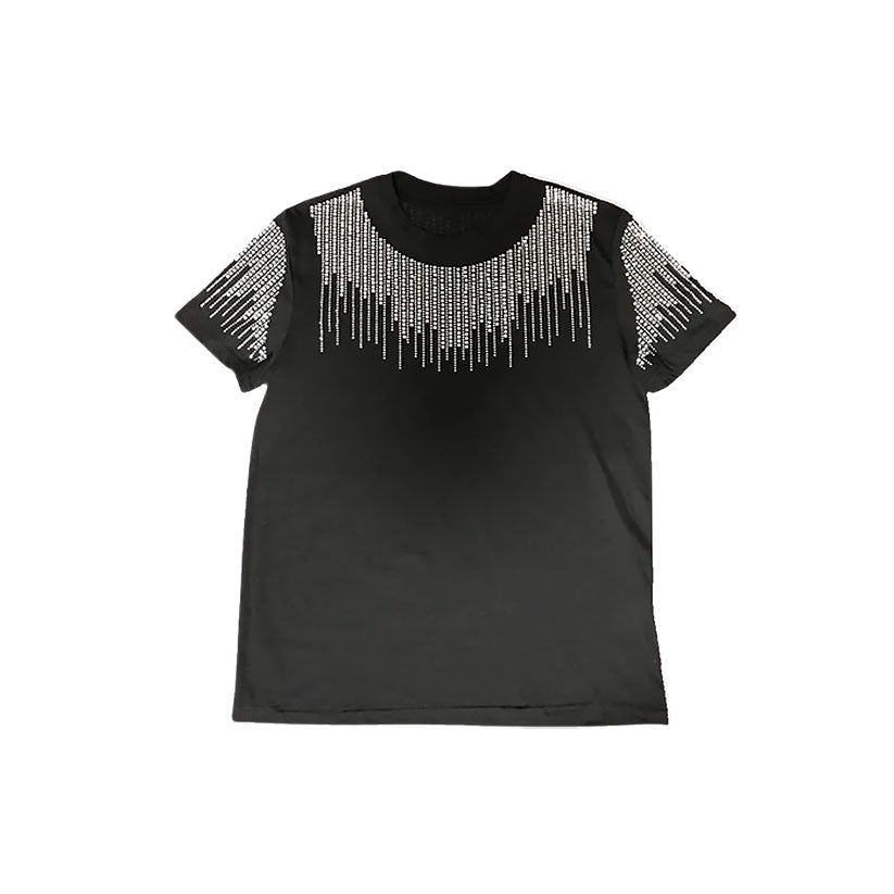 Rhinestone Short Sleeve Sparkle T-shirt