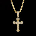 Iced Out Punk Rapper Cross Rhinestone Pendant