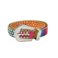 Rhinestone Multi Strap With Multi Studded Belt