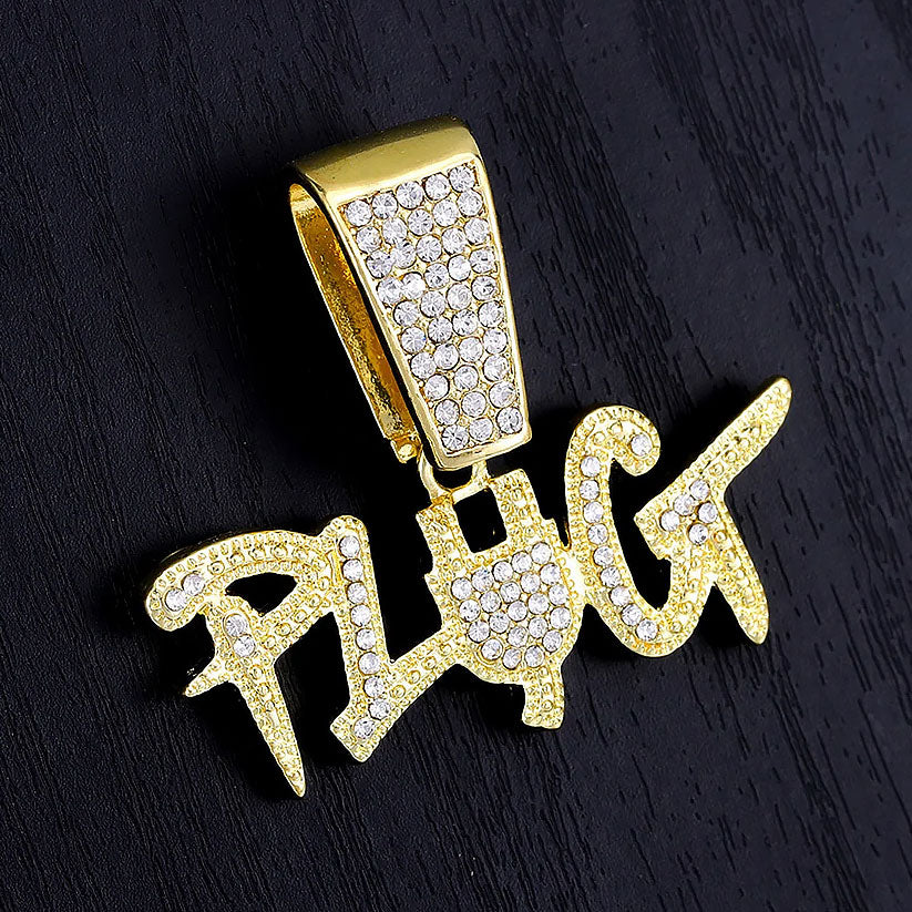 Hip Hop Fashion Letter Rhinestone Pendant