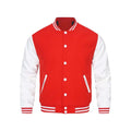 Men's Letterman College Red Varsity Jacket