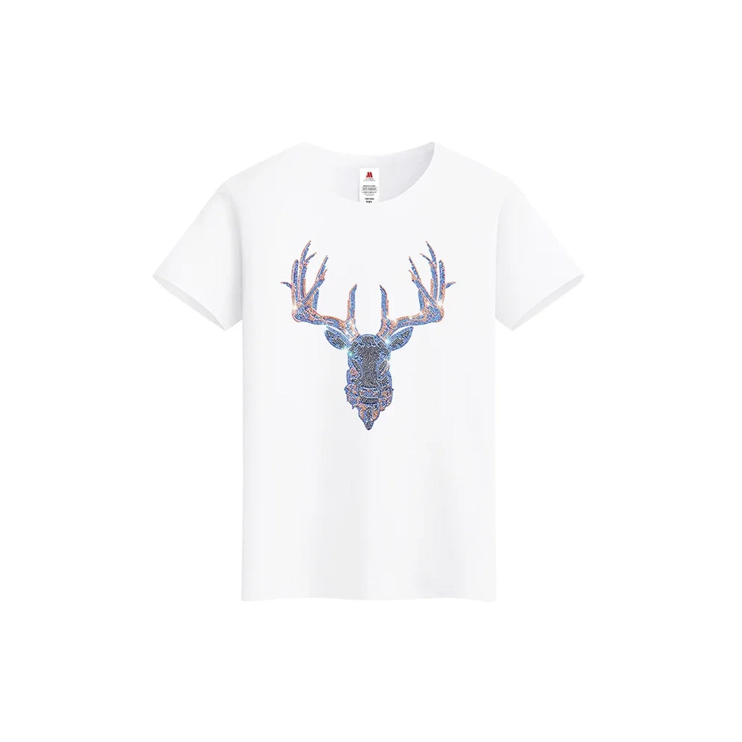 Rhinestone Markhor Print T-shirt