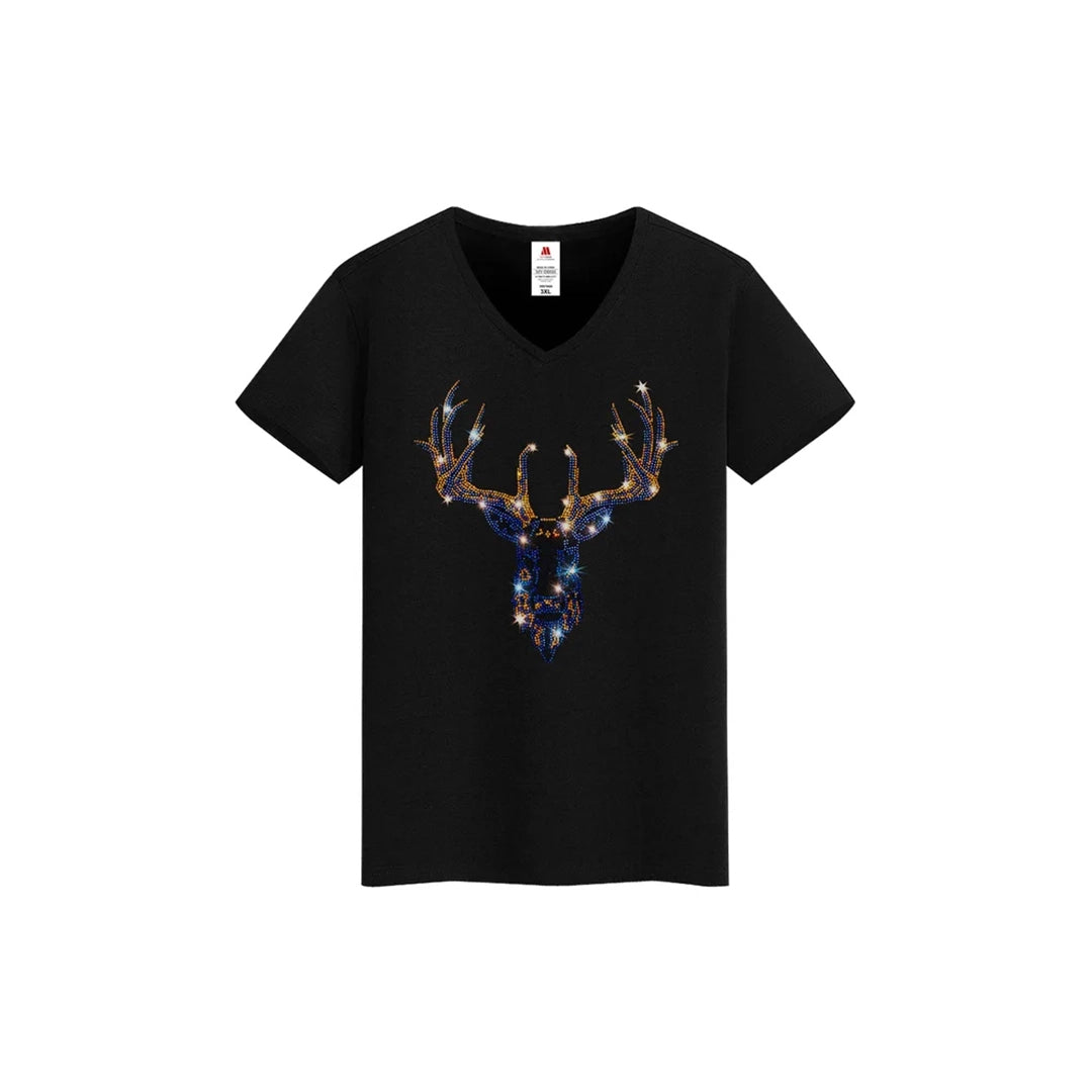 Rhinestone Markhor Print T-shirt