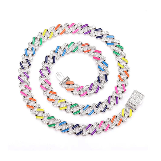 Cuban 13mm Colorful Miami Link Chain