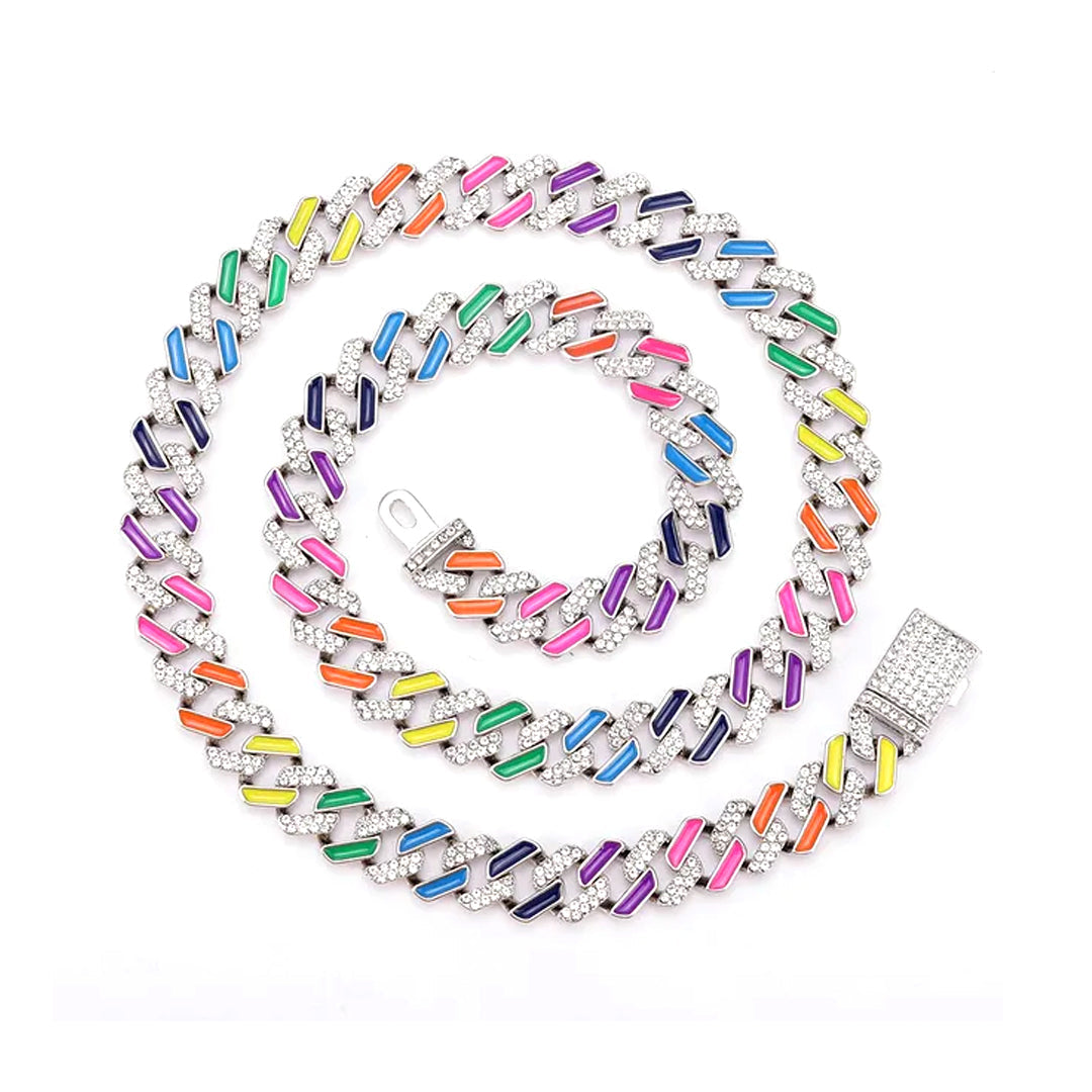 Cuban 13mm Colorful Miami Link Chain