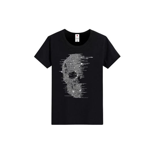 Rhinestone Bling Skull T-shirt