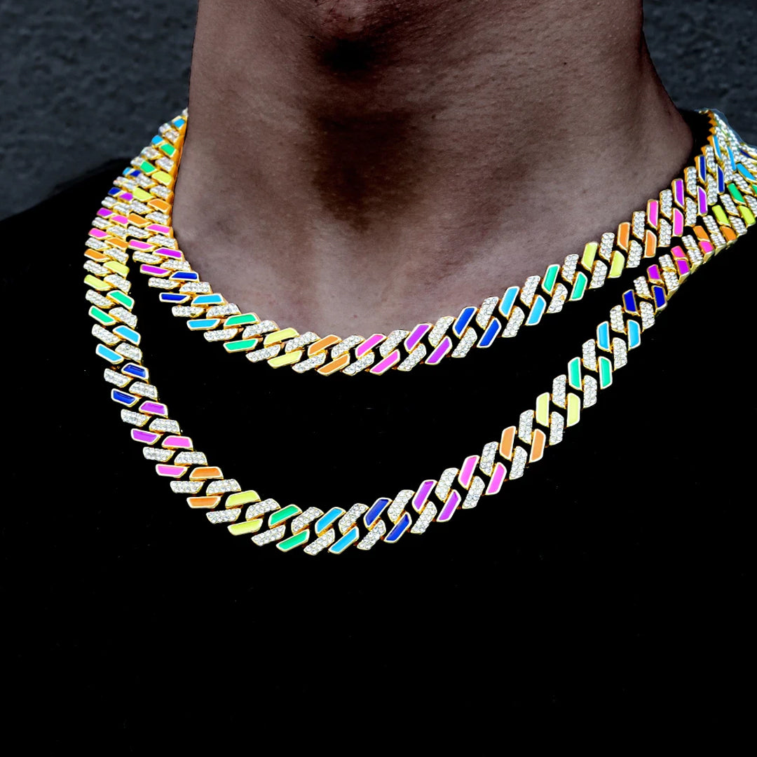 Cuban 13mm Colorful Miami Link Chain