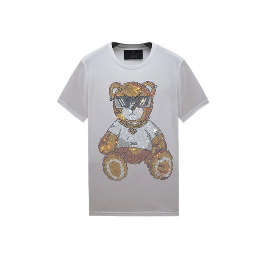 Rhinestone Bear Pop Style T-shirt