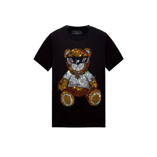 Rhinestone Bear Pop Style T-shirt