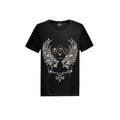 Rhinestone Angel Wings Black T-shirt