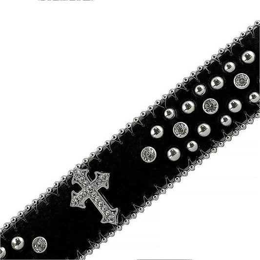 Rhinestone Western Bling Cross Symbol Belt