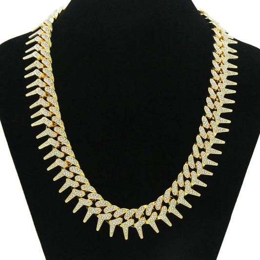 Cuban Gothic Throns 20mm Cool Iced Out Chain