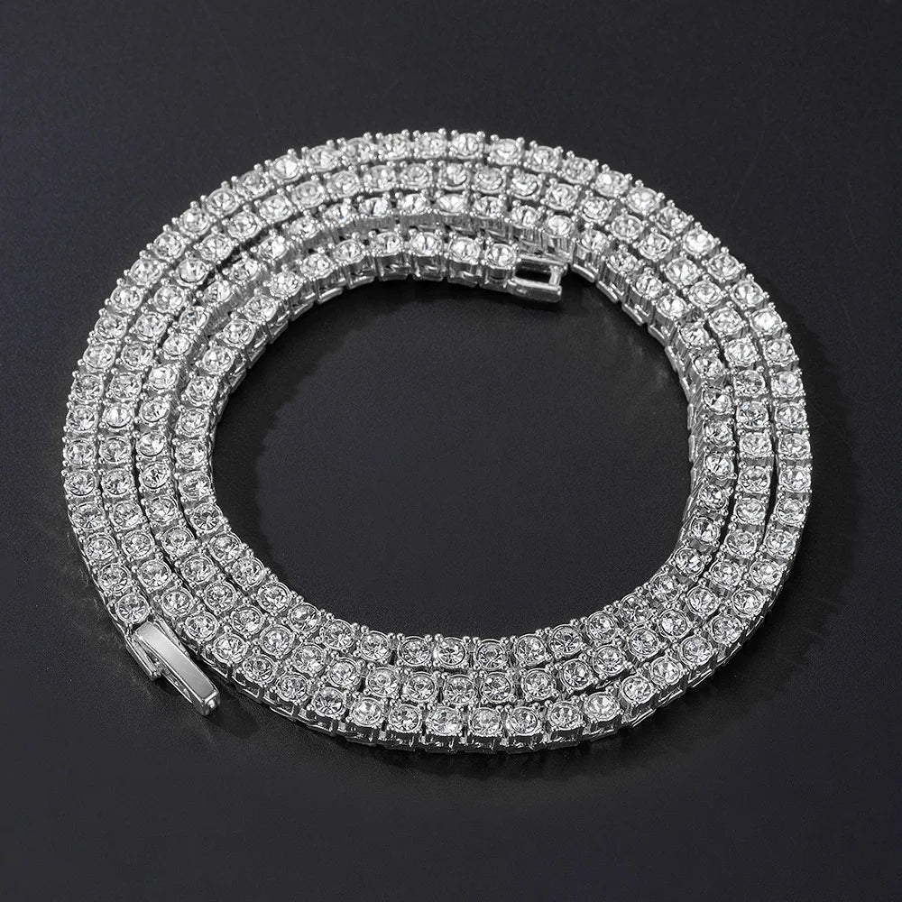 Cuban 4mm Crystal Rhinestone Chain